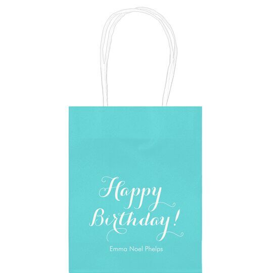 Darling Happy Birthday Mini Twisted Handled Bags